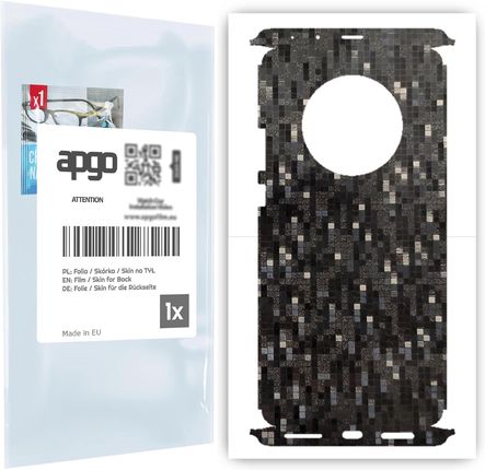 Apgo Folia Na Tył+Boki Carbon Pixel Czarny Do Huawei Mate 40 Pro