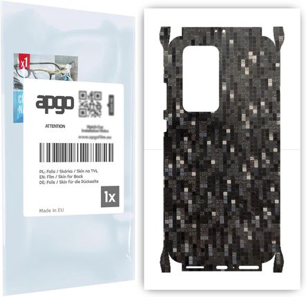 Apgo Folia Na Tył+Boki Carbon Pixel Czarny Do Huawei P40 Pro