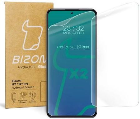 Bizon Folia Hydrożelowa Na Ekran Glass Hydrogel Dla Xiaomi 12T / Pro 2 Sztuki