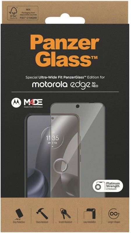 Panzer Premium Full Fit Motorola Edge 30 Neo Screen Protector - Black