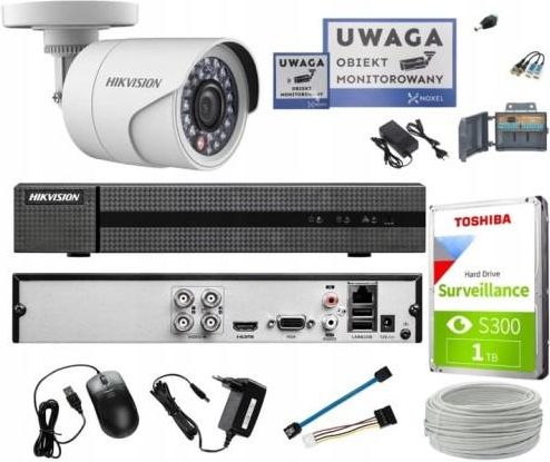 Zestaw Do Monitoringu Hikvision Zestaw Do Monitoringu Kamera Ds Ce C T Irpf Rejestrator Hwd