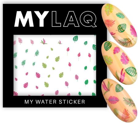 Mylaq Naklejki wodne na paznokcie - My Colorful Leaf Sticker