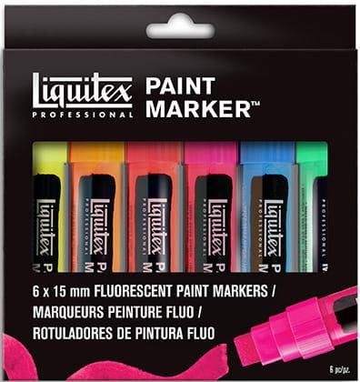 Liquitex Zestaw Pisaków Akrylowych Fluorescent Set 6X15mm