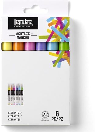Liquitex Zestaw Markerów Akrylowych Vibrant Set 6x2mm