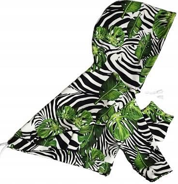 Bluza S zebra w liściach