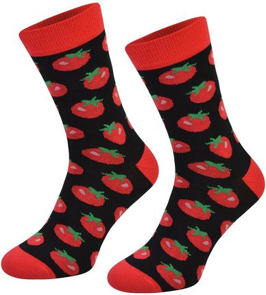Kolorowe skarpetki Cotton Socks 163, wesołe motywy- Pomidor