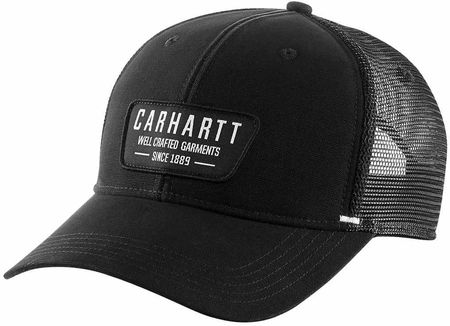 Czapka z daszkiem Carhartt Canvas Mesh-Back Crafted Patch Cap BLK czarny