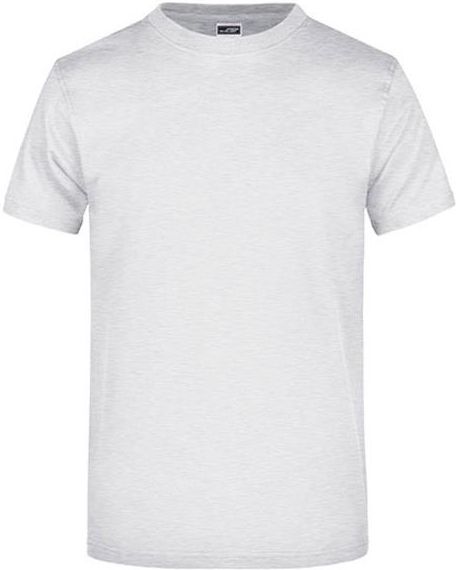 James & Nicholson - T-Shirt - Basic - Collo a U - Maniche Corte - Uomo Bianco Small