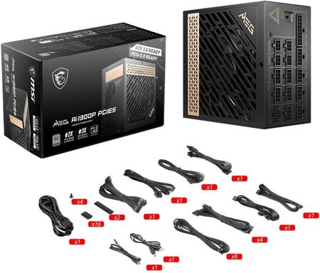 Zasilacz MSI Meg Ai1300P Pcie5.0 1300W 80 Plus Platinum