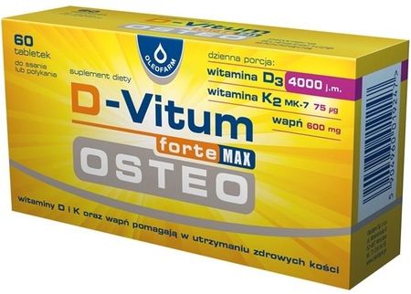 D-Vitum Forte Max OSTEO 60 tabletek do ssania