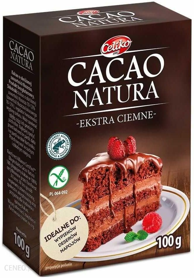 Celiko Kakao Naturalne Ekstra Ciemne Bezglutenowe 100g Ceny i opinie