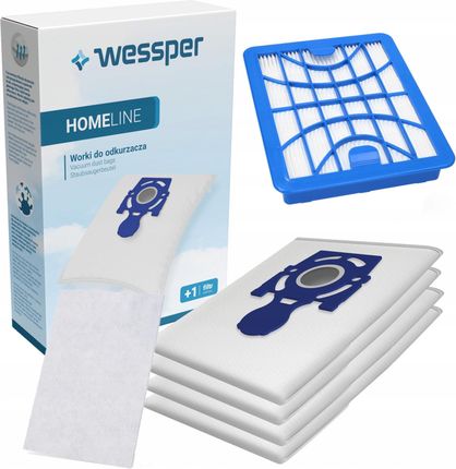 Wessper 4szt. Worki Zelmer Meteor 2 Zvc215Ep + Filtr Hepa WES1001