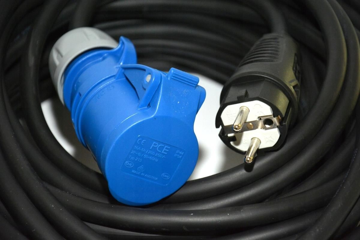 Camping Cable Set 25 m Rubber Extension / Power Cable 2