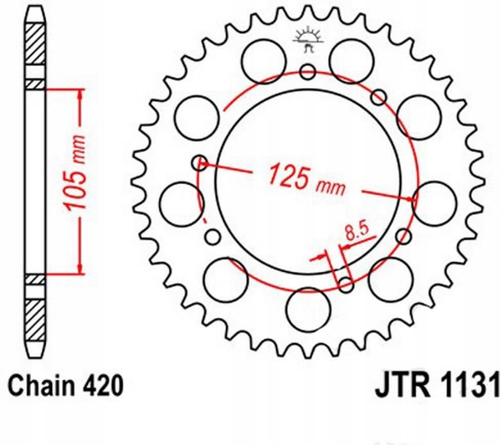 Cz Ci Motocyklowe Jt Sprockets Z Batka Tylna Stalowa Jt R Z