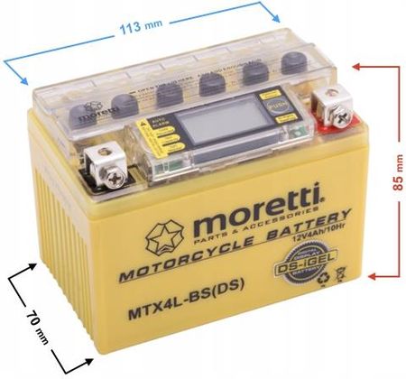 Moretti Akumulator Agm I-Gel Mtx4L-Bs Ze Wskaźni Akuytx4L-Bsxmor00W