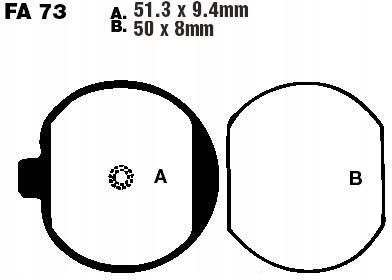EBC Brake Pads - FA73 for 1978-1982 Kawasaki KZ Motorcycles - Dennis Kirk
