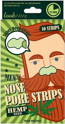 Look At Me Oczyszczające paski na nos dla mężczyzn Men’s Nose Pore Strips Hemp Seed