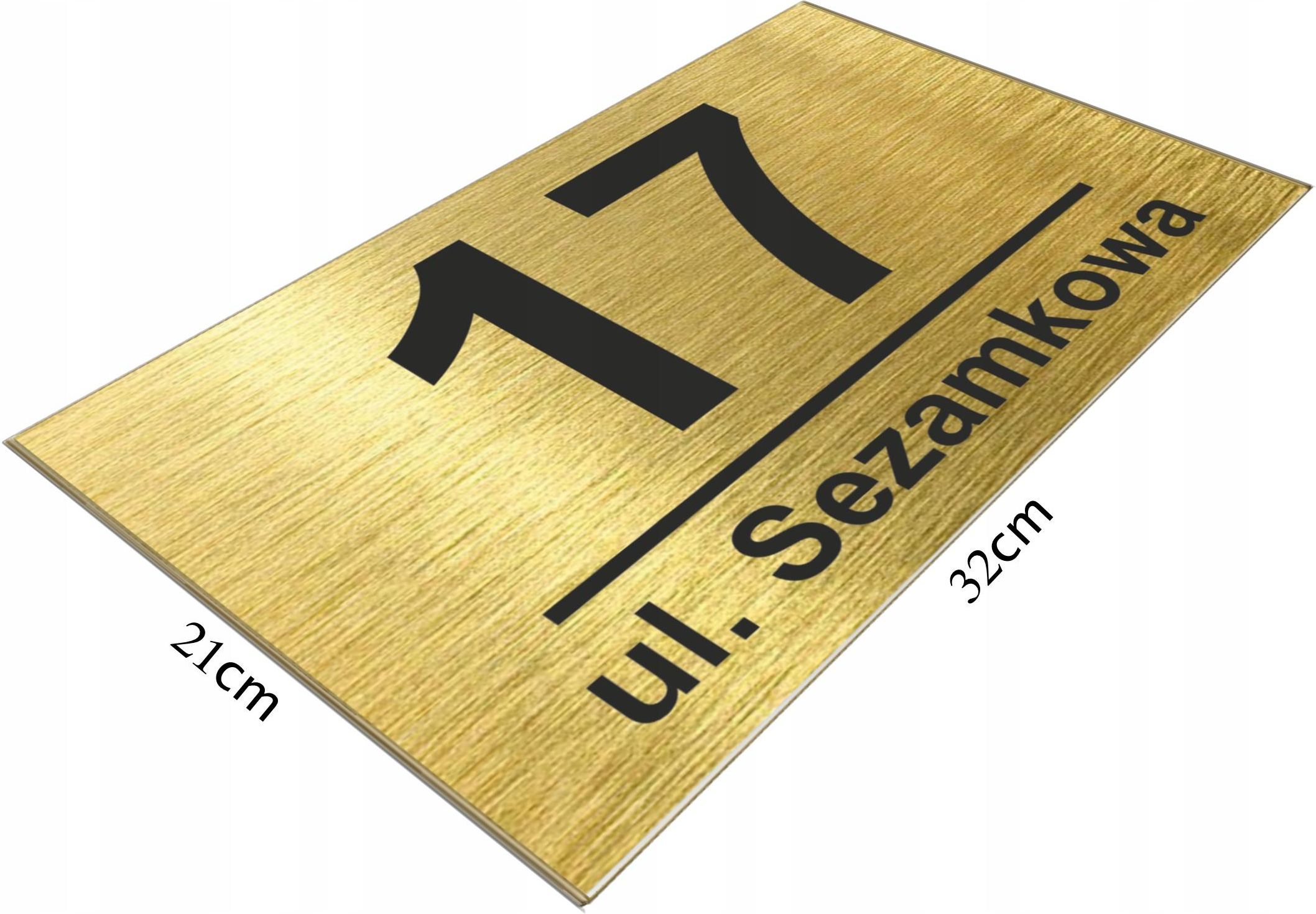 TABLICZKA ADRESOWA ZŁOTA ALUMINIOWA NUMER DOMU TABLICA NA DOM - zdjęcie 5 TABLICZKA ADRESOWA ZŁOTA ALUMINIOWA NUMER DOMU TABLICA NA DOM