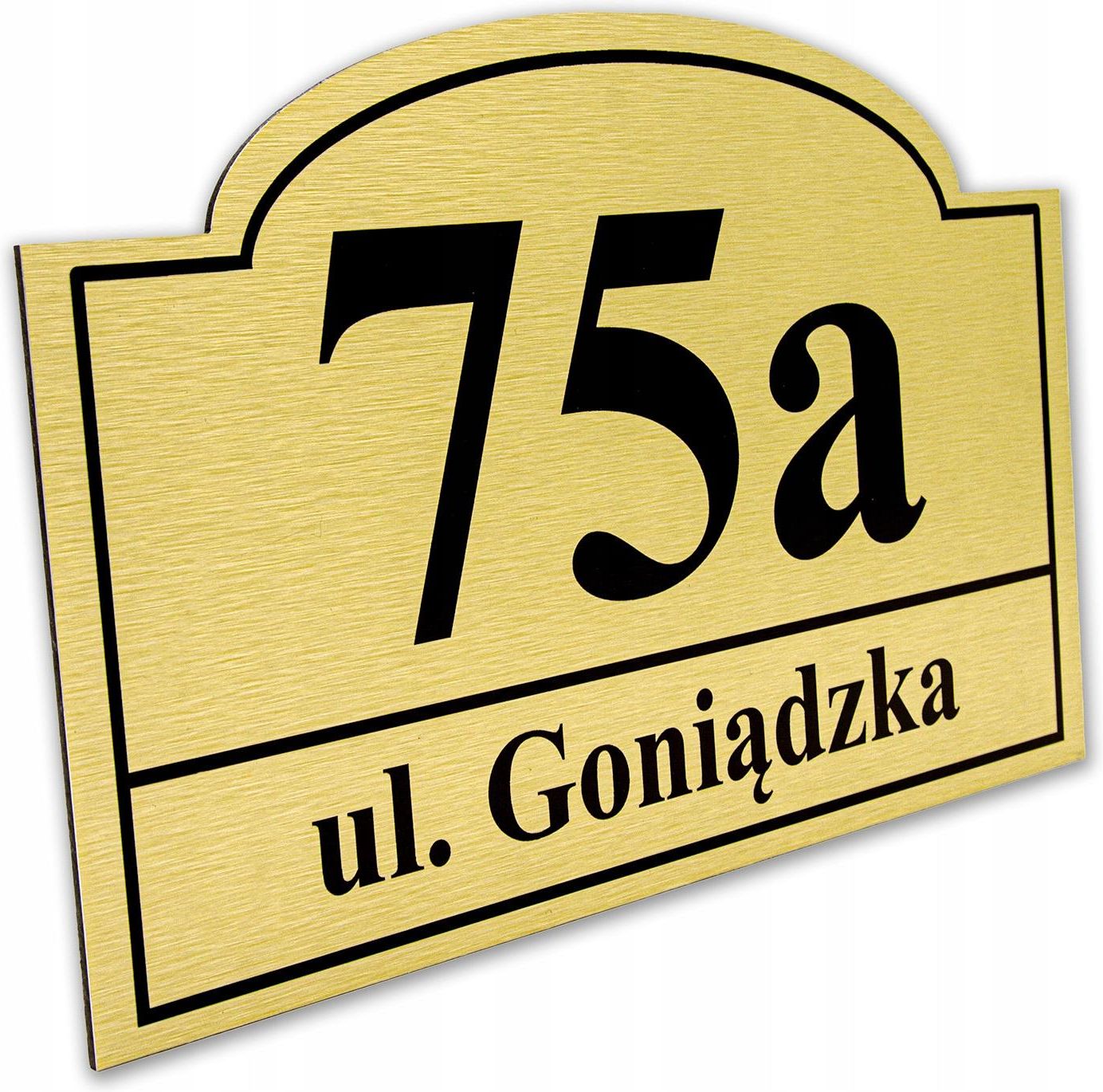 Printima Tablica Adresowa Aluminium Numer Domu Zaokrąglona - zdjęcie 1 Printima Tablica Adresowa Aluminium Numer Domu Zaokrąglona