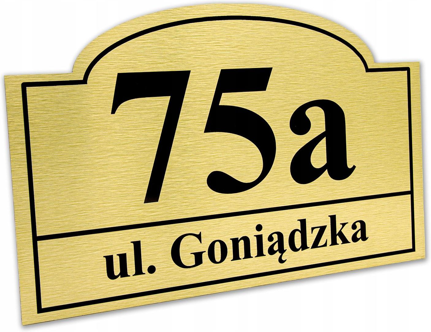 Printima Tablica Adresowa Aluminium Numer Domu Zaokrąglona - zdjęcie 2 Printima Tablica Adresowa Aluminium Numer Domu Zaokrąglona