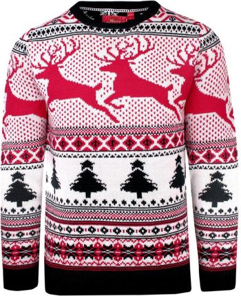 Kolorowy Sweter W Renifery Świąteczny - Brave Soul