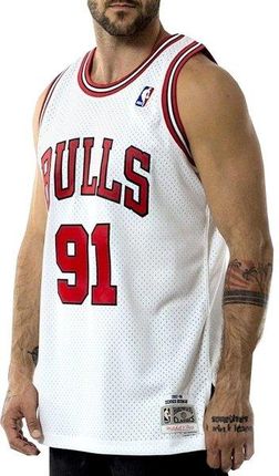 Mitchell &amp; Ness koszulka męska Chicago Bulls NBA Swingman Jersey Bulls  97-98 Dennis Rodman SMJYAC18079-CBUWHIT97DRD