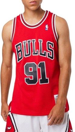Mitchell &amp; Ness koszulka męska Chicago Bulls NBA Swingman Road Jersey Bulls 97 Dennis Rodman SMJYGS18154-CBUSCAR97DRD