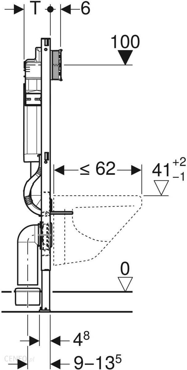 Geberit Element montażowy Duofix do wiszących misek WC 112cm ze spłuczką podtynkową Sigma 12cm (111320005)