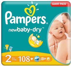 Pampers New Baby-Dry 2 Mini (3-6kg) 108 szt. - zdjęcie 1