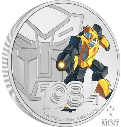 Transformers Bumblebee 1 Uncja Srebrna Moneta Kolekcjonerska