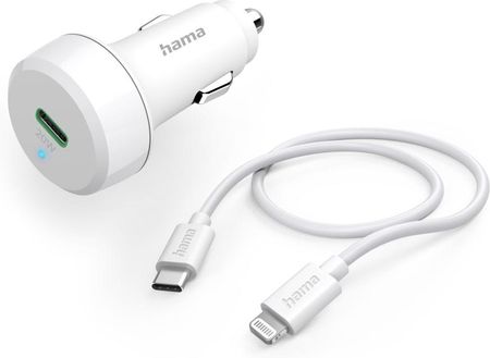 Hama PD/Qualcomm 20W + USB-C - Lightning biała (201611)