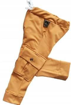 Spodnie bojówki musztardowe rozmiar 116