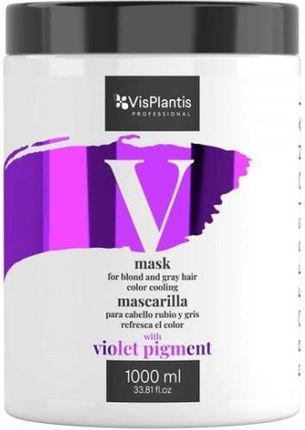 Vis Plantis Professional Maska do włosów blond i siwych ochładzająca kolor - Color Pigment 1000 ml