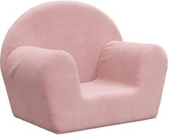 Vidaxl Kanapa Dla Dziecka Różowa Miękki Plusz - Fotele i pufy dziecięce