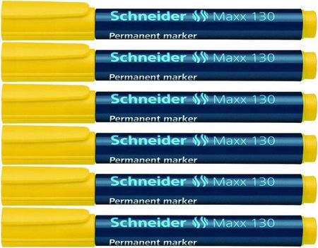 Marker Permanentny Schneider Maxx 1-3Mm Żółty X 6