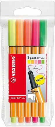 Cienkopis Point Mini Neon 5 Kolorów Etui Stabilo