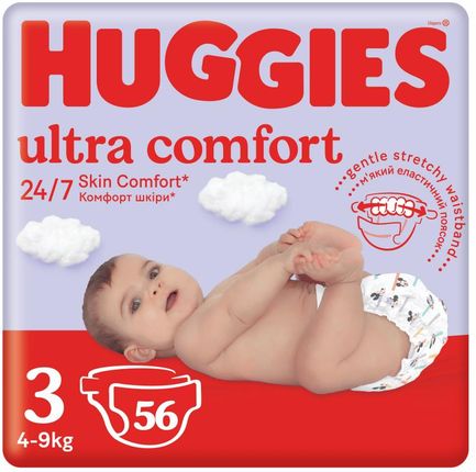 Huggies Pieluchy Jumbo 3 Ultra Comfort 4-9 kg 56 szt.