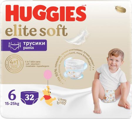 Huggies Pieluchomajtki Mega Pants 6 Elite Soft 15-25 kg  32 szt.