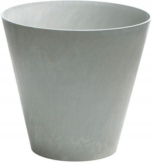 Prosperplast Tubus Vaso Slim In Plastica Effetto Cemento – 28,6 X 15 Cm – Design Sottile Moderno