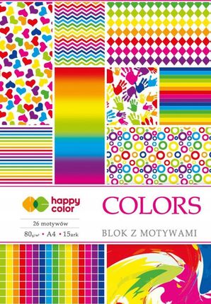 Happy Color Blok Do Scrapbookingu Z Motywami A4