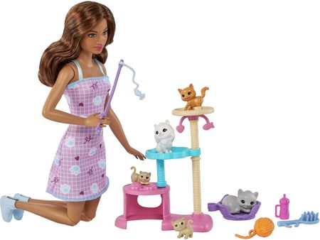 Barbie Zabawa z Kotkami 5 Kotków Zestaw HHB70