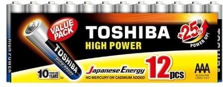 Toshiba, Baterie Alkaliczne HPA LR03GCP MP-12 - 12 szt.