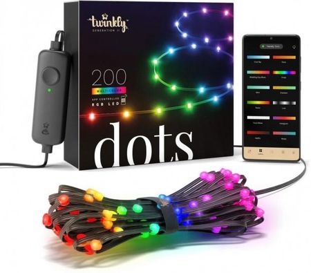 Twinkly Dots 200 LED RGB black wire (TWD200STPBEU)