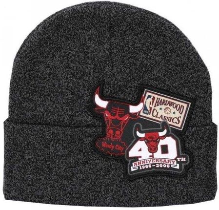 Mitchell &amp; Ness czapka zimowa Chicago Bulls NBA XL Logo Patch Knit Hwc Bulls HCFK4341-CBUYYPPPBLCK