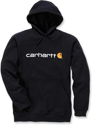 Bluza męska z kapturem Carhartt Midweight Signature Logo Sweatshirt 001 czarny