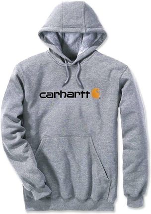Bluza męska z kapturem Carhartt Midweight Signature Logo Sweatshirt 034 Heather Grey