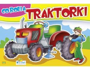 Kolorowanka z nakljekami. Co robią traktorki? Traktor-wymiana koła 879