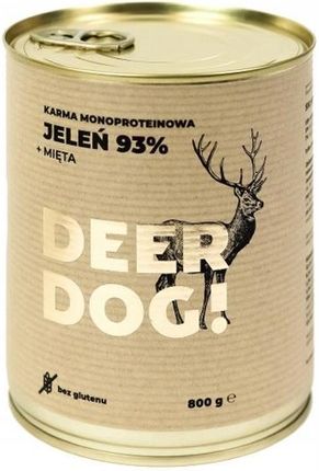 Deer Dog Karma Mokra Jeleń 93% + Mięta Bez Zbóż 800G