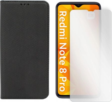 Pavel Lux Etui Smart Magnet do Redmi Note 8 Pro czarny+SZKŁO (GSM0000009)