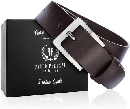 BRĄZOWY PASEK MĘSKI DO SPODNI 100 CM PAOLO PERUZZI 02Z02100 - zdjęcie 2